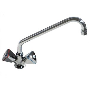 Edenox Double Handle Deck Mounted Kitchen Faucet with Water Stream Regulator Edenox Double Handle Deck Mounted Kitchen Faucet with Water Stream Regulator