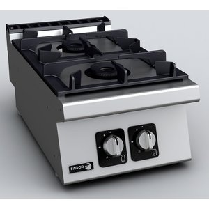 Fagor Countertop Gas Cooker with 2 Burners, 10,5 kW Fagor Countertop Gas Cooker with 2 Burners, 10,5 kW