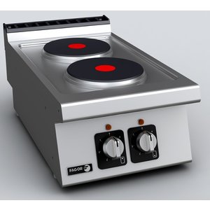 Fagor Kuchnia elektryczna nastawna z 2 okrągłymi płytami grzewczymi, 5,2 kW Fagor Kuchnia elektryczna nastawna z 2 okrągłymi płytami grzewczymi, 5,2 kW