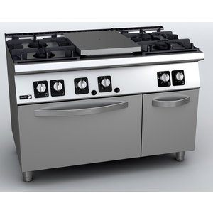 Fagor Gas Cooker with 4 Burners and Cooking Hob, Gas Oven GN 2/1, 40,35 kW