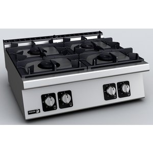 Fagor Countertop Gas Cooker with 4 Burners, 23,75 kW Fagor Countertop Gas Cooker with 4 Burners, 23,75 kW
