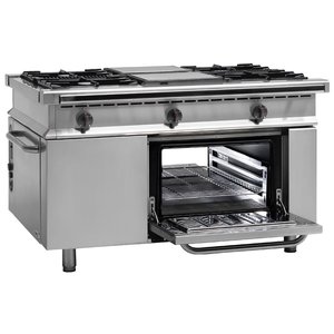Fagor Gas Cooker with 4 Burners and 2 Hot Plates, Gas Oven GN 1/1, 51,81 kW Fagor Gas Cooker with 4 Burners and 2 Hot Plates, Gas Oven GN 1/1, 51,81 kW