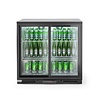 Barmatic Double Sliding Doors Back Bar Cooler 208 L, from 2 °C to 10 °C, Black