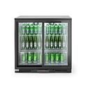 Barmatic Double Sliding Doors Back Bar Cooler 208 L, from 2 °C to 10 °C, Black