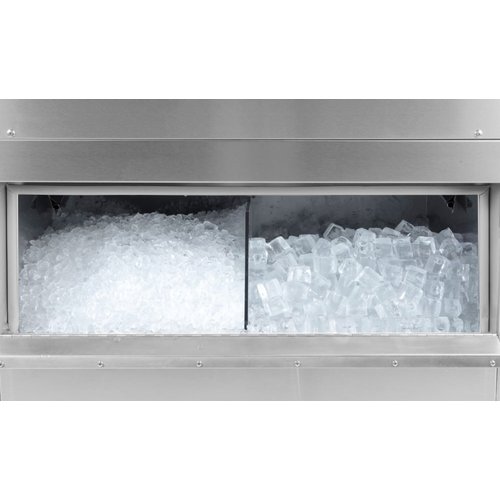 Barmatic Ice Cube Maker with Automatic Crusher 125 kg/24hr, 130 kg Storage