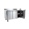 Polar Refrigeration  Tripple Door Refrigerated Table with Splashback 417 L, from -2 °C to 5 °C, Side-Mounted Compressor