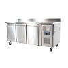 Polar Refrigeration  Tripple Door Refrigerated Table with Splashback 417 L, from -2 °C to 5 °C, Side-Mounted Compressor