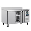 Polar Refrigeration  Double Door Freezer Table with Splashback 282 L, from -20 °C to -10 °C, Side-Mounted Compressor
