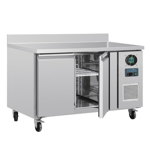 Polar Refrigeration  Stół mroźniczy przyścienny 2-drzwiowy 282 L, od -20 °C do -10 °C, agregat boczny Polar Refrigeration  Stół mroźniczy przyścienny 2-drzwiowy 282 L, od -20 °C do -10 °C, agregat boczny