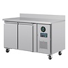 Polar Refrigeration  Double Door Freezer Table with Splashback 282 L, from -20 °C to -10 °C, Side-Mounted Compressor