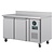 Polar Refrigeration  Double Door Freezer Table with Splashback 282 L, from -20 °C to -10 °C, Side-Mounted Compressor