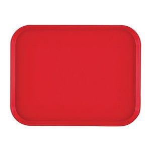 Cambro Fast Food Polypropylene Rectangular Non-Slip Serving Tray 300 x 410 mm Red Cambro Fast Food Polypropylene Rectangular Non-Slip Serving Tray 300 x 410 mm Red