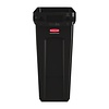 Rubbermaid 60 L Black Plastic Slim Jim Bin