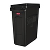 Rubbermaid 60 L Black Plastic Slim Jim Bin