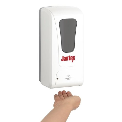 Jantex Automatic Spray Hand Soap and Sanitiser Dispenser, 1 L, White Jantex Automatic Spray Hand Soap and Sanitiser Dispenser, 1 L, White