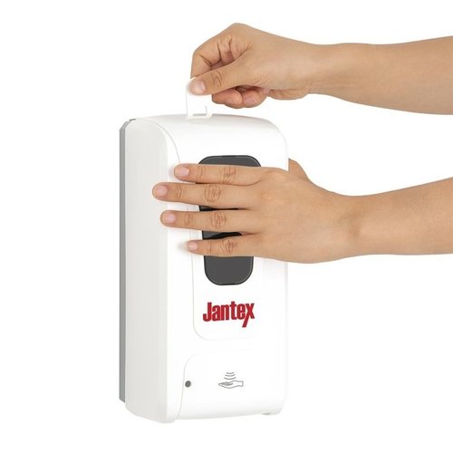 Jantex Automatic Spray Hand Soap and Sanitiser Dispenser, 1 L, White Jantex Automatic Spray Hand Soap and Sanitiser Dispenser, 1 L, White