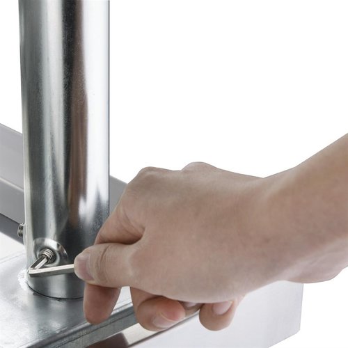 Vogue Stół ze zlewam z podwójnym ociekaczem 1500x600 mm