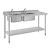 Vogue Double Sink Right Hand Drainer 1500mm