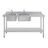 Vogue Double Sink Right Hand Drainer 1500mm Vogue Double Sink Right Hand Drainer 1500mm