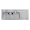 Vogue Double Sink Right Hand Drainer 1500mm Vogue Double Sink Right Hand Drainer 1500mm