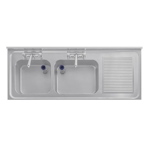 Vogue Double Sink Right Hand Drainer 1500mm Vogue Double Sink Right Hand Drainer 1500mm