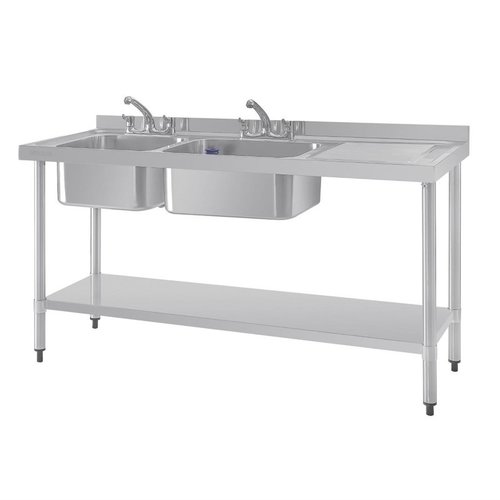 Vogue Double Sink Right Hand Drainer 1500mm Vogue Double Sink Right Hand Drainer 1500mm