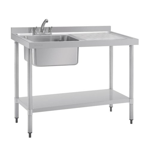 Vogue Stół ze zlewam z ociekaczem po prawej stronie 1200x600 mm