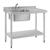 Vogue Single Sink Right Hand Drainer 1000mm