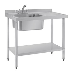 Vogue Single Sink Right Hand Drainer 1000mm Vogue Single Sink Right Hand Drainer 1000mm