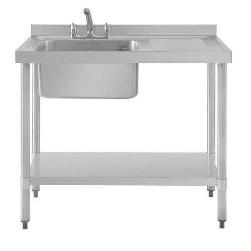 Vogue Single Sink Right Hand Drainer 1000mm Vogue Single Sink Right Hand Drainer 1000mm
