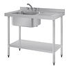 Vogue Single Sink Right Hand Drainer 1000mm