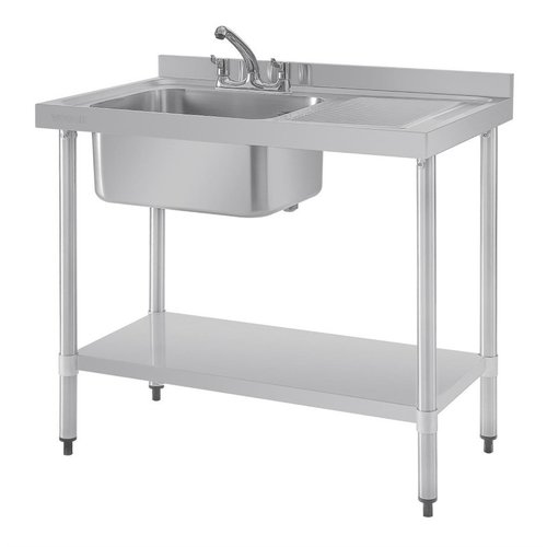 Vogue Single Sink Right Hand Drainer 1000mm Vogue Single Sink Right Hand Drainer 1000mm