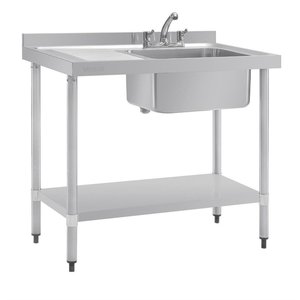 Vogue Single Sink Left Hand Drainer 1000mm Vogue Single Sink Left Hand Drainer 1000mm