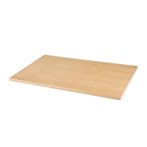 Bolero Pre-drilled Rectangular Table Top Natural Ash Veneer 1100 x 700mm Bolero Pre-drilled Rectangular Table Top Natural Ash Veneer 1100 x 700mm