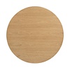 Bolero Pre-drilled Round Table Top Natural Ash Veneer 600mm