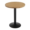 Bolero Pre-drilled Round Table Top Natural Ash Veneer 600mm
