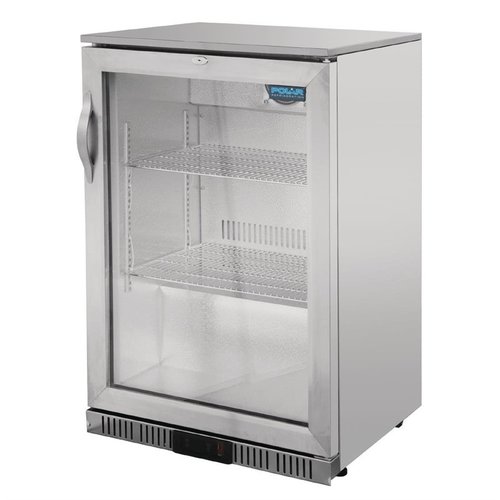 Polar Refrigeration  G-Series Back Bar Cooler with Hinged Door Stainless Steel 138Ltr