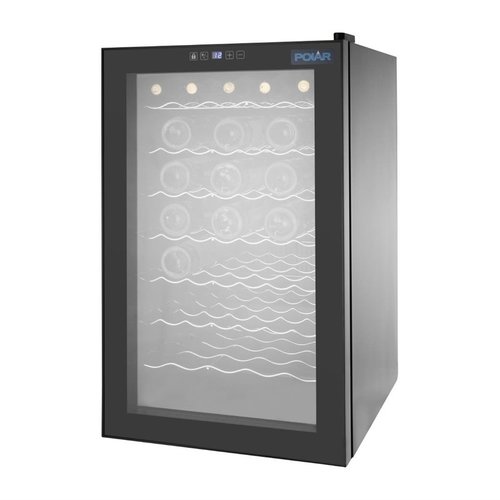 Polar Refrigeration  Chłodziarka na wino nablatowa 1-drzwiowa na 44 butelek od 5°C do 18°C, drzwi uchylne, czarna Polar Refrigeration  Chłodziarka na wino nablatowa 1-drzwiowa na 44 butelek od 5°C do 18°C, drzwi uchylne, czarna