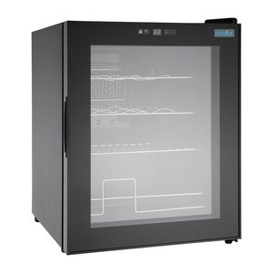 Polar Refrigeration Chłodziarka na wino nablatowa 1-drzwiowa 48L, 16 butelek od 5°C do 18°C, drzwi uchylne, czarna Polar Refrigeration Chłodziarka na wino nablatowa 1-drzwiowa 48L, 16 butelek od 5°C do 18°C, drzwi uchylne, czarna