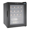 Polar Refrigeration  Chłodziarka na wino nablatowa 1-drzwiowa 48L, 16 butelek od 5°C do 18°C, drzwi uchylne, czarna