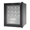 Polar Refrigeration  Chłodziarka na wino nablatowa 1-drzwiowa 48L, 16 butelek od 5°C do 18°C, drzwi uchylne, czarna