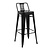 Bolero Wysoki stalowy stołek Bistro (h)940mm, (4 szt.), czarny