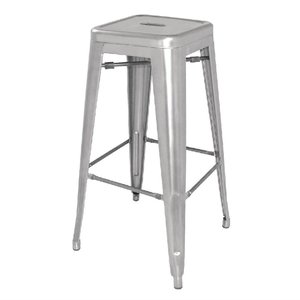 Bolero Bistro Galvanised Steel High Stool (Pack of 4)