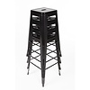 Bolero Bistro Steel High Stool Black (Pack of 4)
