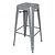Bolero Bistro Steel High Stool Gun Metal (Pack Of 4)