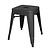 Bolero Niski taboret Bistro stalowy, (h)460mm, (4 szt.), czarny
