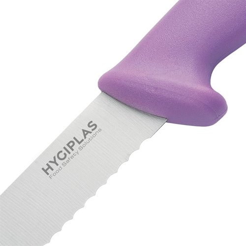 Hygiplas Bread Knife Purple Handle 20.5cm Hygiplas Bread Knife Purple Handle 20.5cm