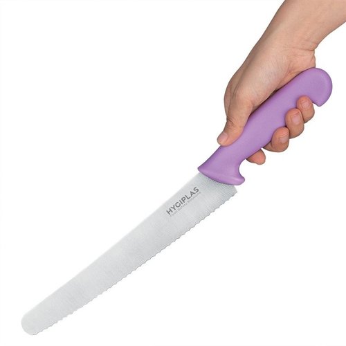 Hygiplas Serrated Pastry Knife Purple 25.4cm Hygiplas Serrated Pastry Knife Purple 25.4cm