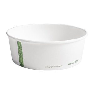Vegware 185-Series Compostable Bon Appetit Wide PLA-lined Paper Food Bowls 32oz (Pack of 300) Vegware 185-Series Compostable Bon Appetit Wide PLA-lined Paper Food Bowls 32oz (Pack of 300)
