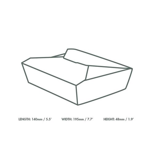 Vegware No.2 food carton 1500ml (Pack 280)